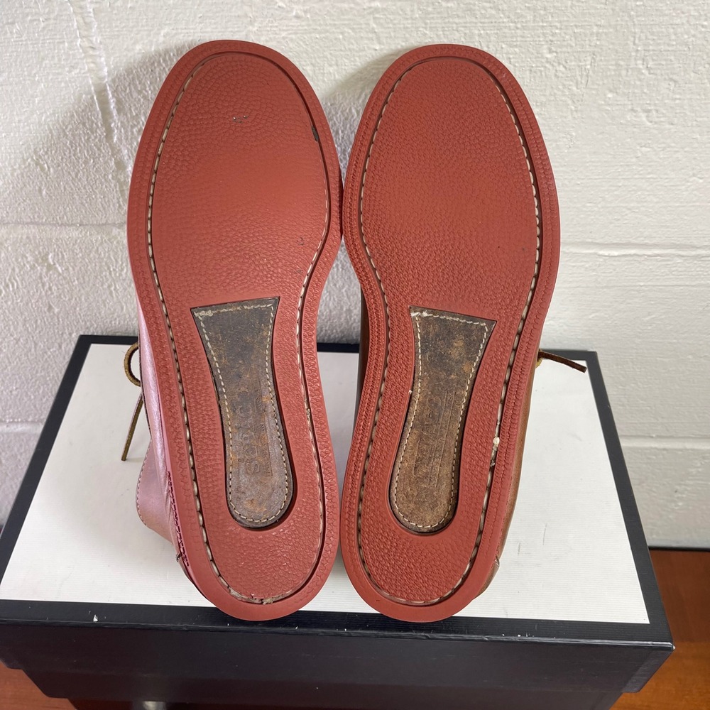 Sebago Campsides Brown Leather Chukka Ankle Boots Handsewn Lace up Men's 7 US - Picture 14 of 16